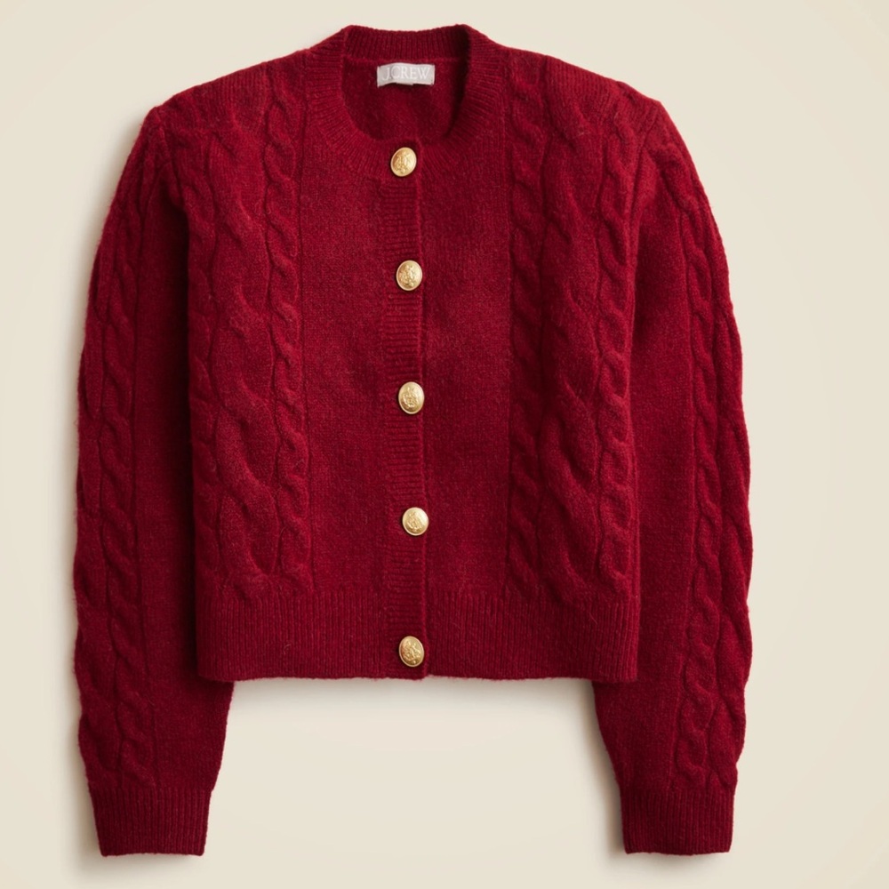 J.Crew Cable Knit Cardi Sweater